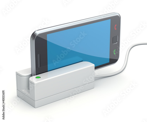 Illustration: Mobile phone in the card reader Mobile phone in the card reader