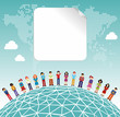 Global social media network around the world