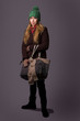 Girl with big bag.