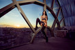 Foto: Slim attractive sexy model in interior Slim attractive sexy model in interior