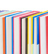 pile of new books isolated on white pile of new books isolated on white