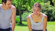 Video: Young woman waiting for her boyfriend after jogging Young woman waiting for her boyfriend after jogging