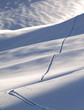 Off-piste ski track