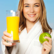 Healthy lovely young woman dieting Healthy lovely young woman dieting