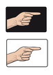 Vektor: Fingerzeig Fingerzeig