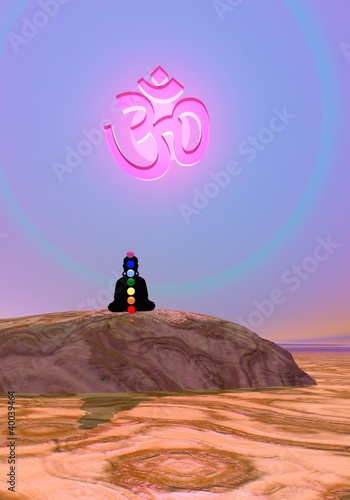 Illustration: Chakras in meditation Chakras in meditation