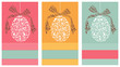 Tribal Easter eggs background set