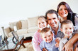 Family in the living room