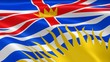 British Columbian flag in the wind