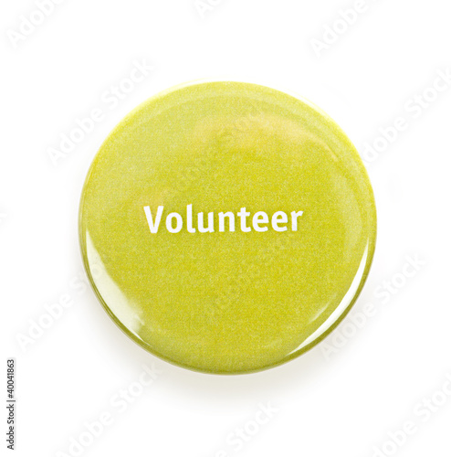 Photo: Volunteer button Volunteer button