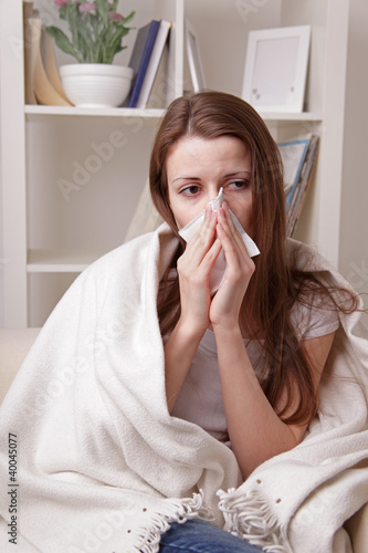 Photo: she suffers a cold she suffers a cold
