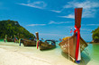 Sandy  causeway at tup and chicken island, Krabi, Thailand