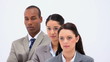 Business people in line