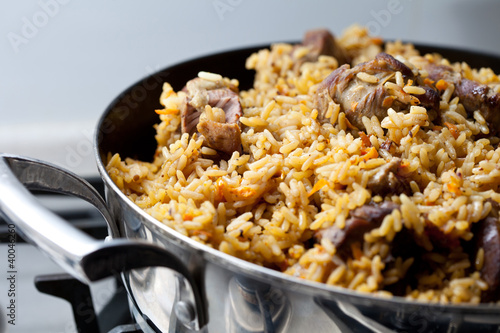 Photo: Pilaf (meat of a ram paella) Pilaf (meat of a ram paella)