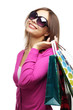 Foto: Stylish Girl with shopping bags Stylish Girl with shopping bags