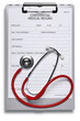 Photo: Medical record and stethoscope cut out clipping path Medical record and stethoscope cut out clipping path