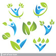 set of eco and people icon