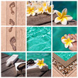 Collage piscine détente