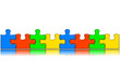 puzzle vettoriali colorati combinati con riflesso puzzle vettoriali colorati combinati con riflesso