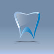 Logo dental glass and metal # Vector