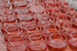 Glasses with cranberry juice Glasses with cranberry juice