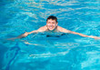 Attractive Young man in the pool Attractive Young man in the pool
