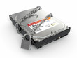 Protected hdd. Chain and lock on hard disk drive Protected hdd. Chain and lock on hard disk drive