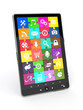 Tablet pc software. Screen from puzzle with icons.