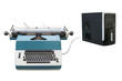 typewriter and a laptop