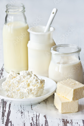 Photo: Dairy products. Dairy products.