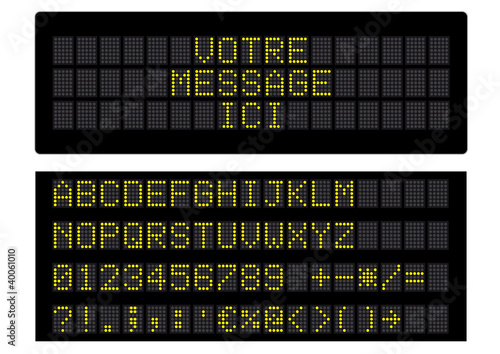 Vektor: Panneau d'information digital Panneau d'information digital
