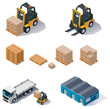 Vector: Vector warehouse equipment icon set Vector warehouse equipment icon set