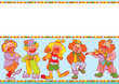 Funny clowns frame. Place for your text. Funny clowns frame. Place for your text.