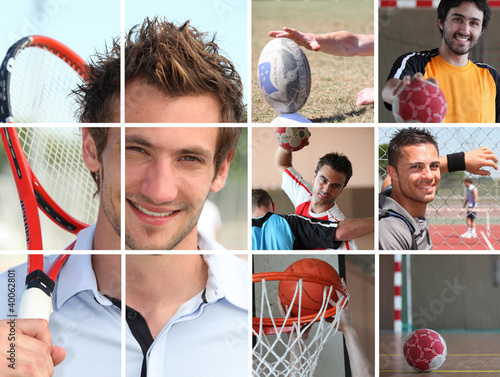 Photo: Sport themed collage Sport themed collage