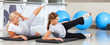 Frauen trainieren im Fitnesscenter