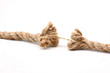 A close-up of a repture of a brown rope A close-up of a repture of a brown rope