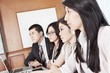 Business people listening in meeting