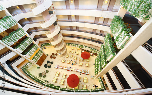 Photo: Stories in hotel, spiral staircase connects all floors Stories in hotel, spiral staircase connects all floors