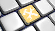 Keyboard (detail) with working key