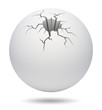 Cracked sphere