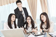 Group of business people discussion