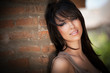Cute beautiful young woman with long hair