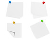 Vector: Set of notes with push pins Set of notes with push pins