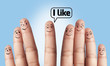 Foto: a group of finger and community a group of finger and community