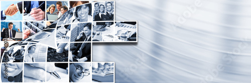 Photo: Business people team collage. Business people team collage.