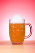 Beer glass on the table Beer glass on the table