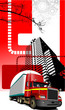 Grunge style cover for brochure urban images. Vector illustratio Grunge style cover for brochure urban images. Vector illustratio