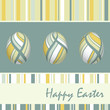 easter card with eggs, vector illustration