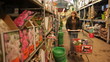 A woman in a flower shop