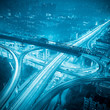 highway in city at night